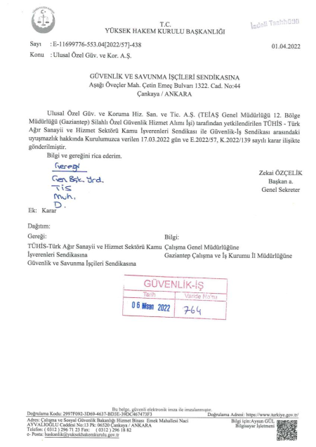 TEİAŞ Genel Müdürlüğü 12. Bölge Müdürlüğü (Gaziantep) Toplu İş Sözleşmesi İmzalandı