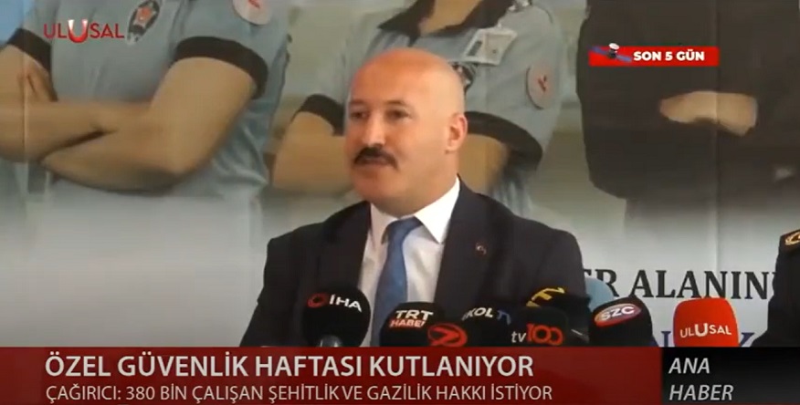 Genel Başkanımız Ömer Çağırıcı’nın Özel Güvenlik Haftası'na Dair Açıklamaları Ulusal Kanal'da Yer Aldı